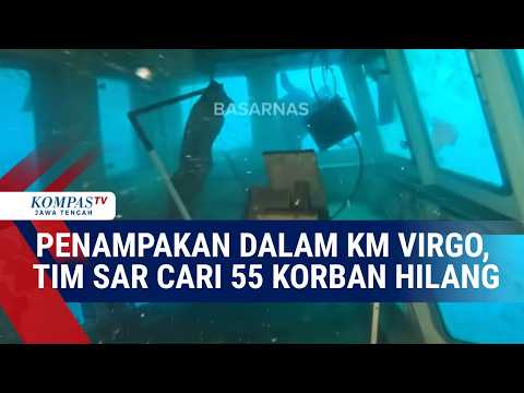 Penampakan Dalam KM Virgo Saat Tim SAR Menyelam Cari 55 Korban yang Hilang