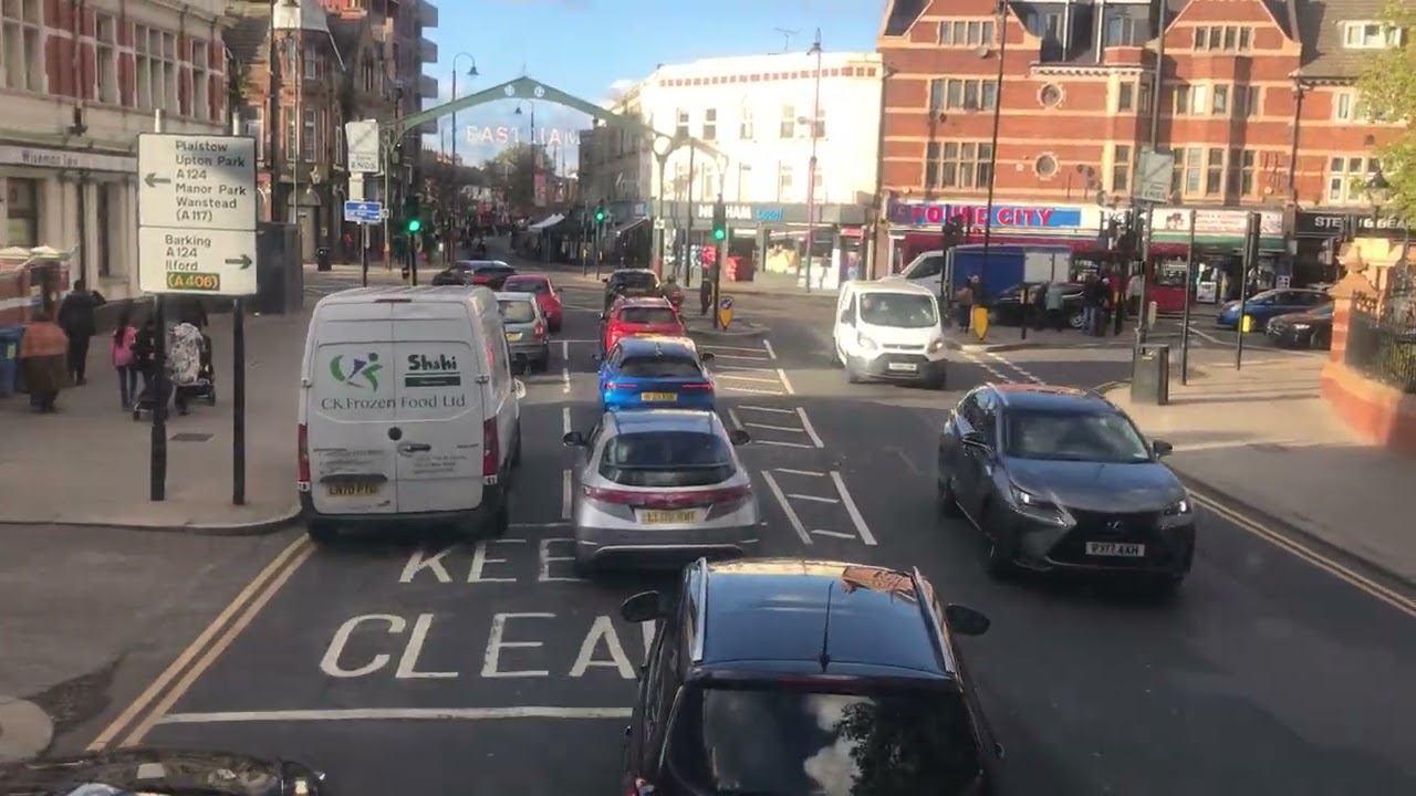 Journey on route 101 from Beckton Bus Station to Wanstead/Bush Road.