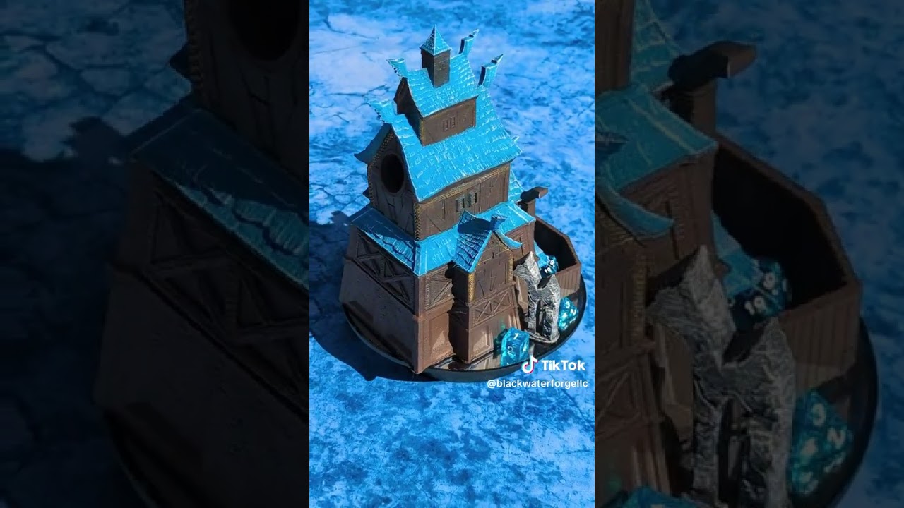 Valkyrie Viking 3D Printed RPG Dice Tower: Fate's End Collection by Kim Bolt  