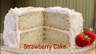 Strawberry Cake with Strawberry Cream Cheese Icing