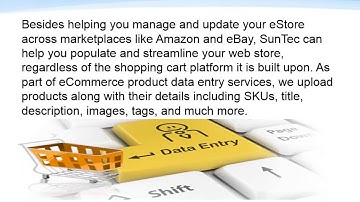 Ecommerce Product Data Entry and Upload Services