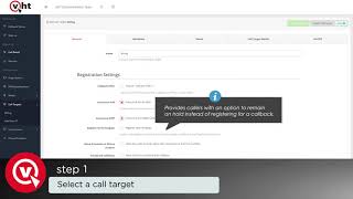Configuring the Registration Settings of a Call Target screenshot 2
