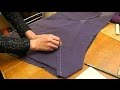 Обработка фигурных рельефов на переднем полотнище юбки