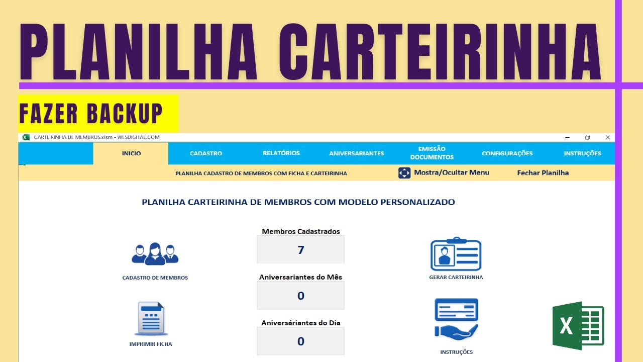 Fazer Backup Planilha Carteirinha