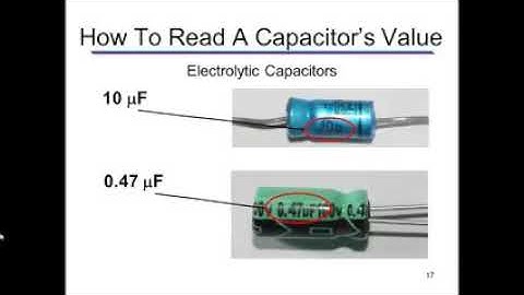How to read a capacitor s  value.