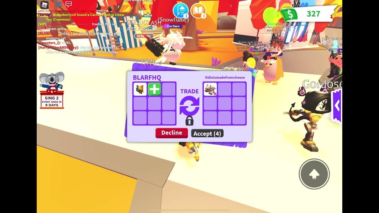 Trading away my Halloween Golden Mummy Cat in Adopt Me YouTube