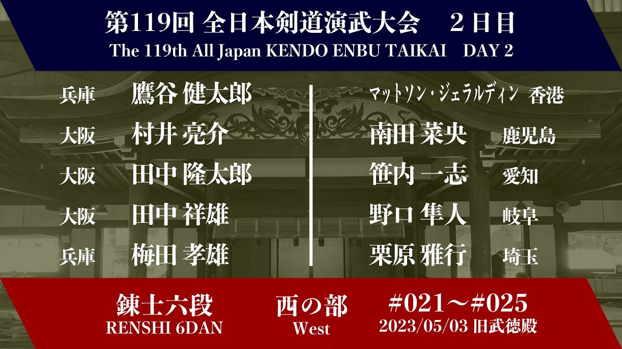 The 119th All Japan KENDO ENBU TAIKAI 021-025 Part of West (Kendo