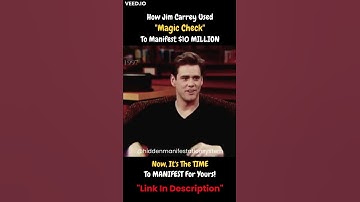 How Jim Carrey Manifested $10 MILLION with "Magic Check" | Law of Attraction | Manifestation #shorts