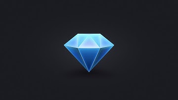 Diamond 3D icon Design Illustration - Affinity Designer Tutorial