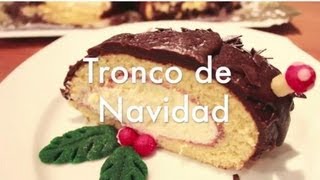 Tronco de Navidad de Chocolate - Recetas de Postres