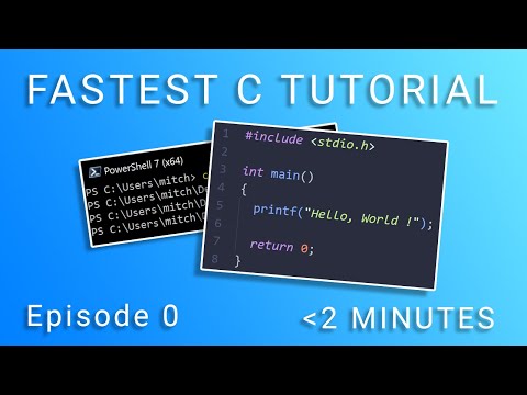 Fastest C Tutorial - Episode 0: Hello World