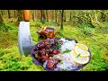 Lemon crunchy chicken cooked in the middle of the forest asmr cooking no talk