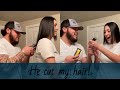 My boyfriend cuts my hair!!??