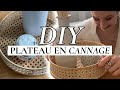 Un plateau en cannage facile  diy facile