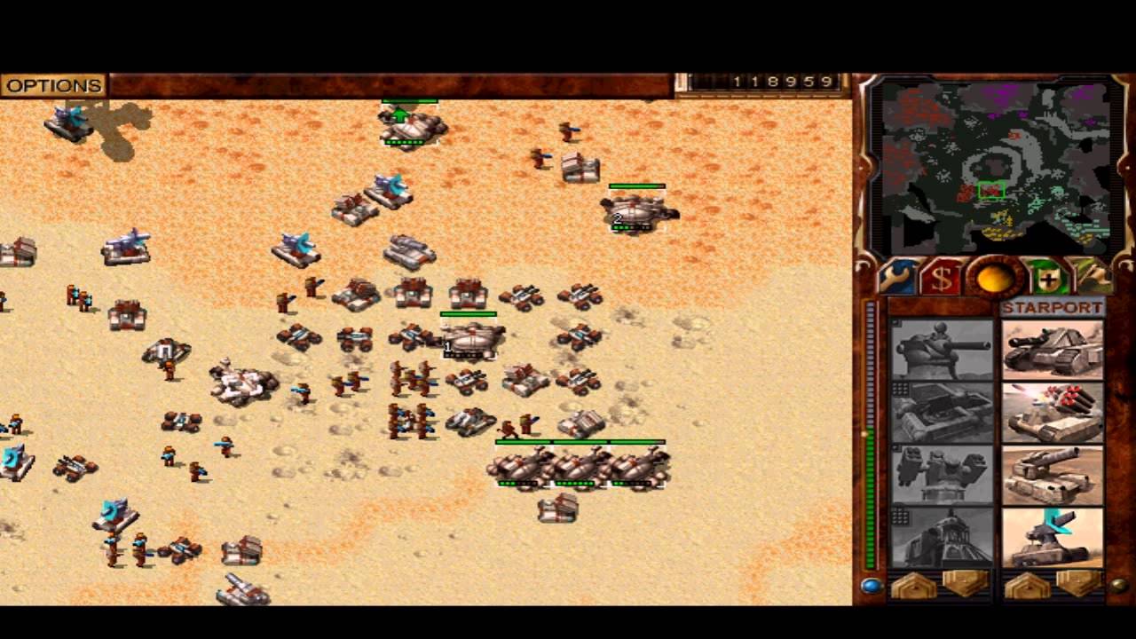 Dune 2000 Multiplayer 2v2 - Shaokhan (A), Seramik (H) vs AntRazor (A), Cinn (A) 2012-12-13