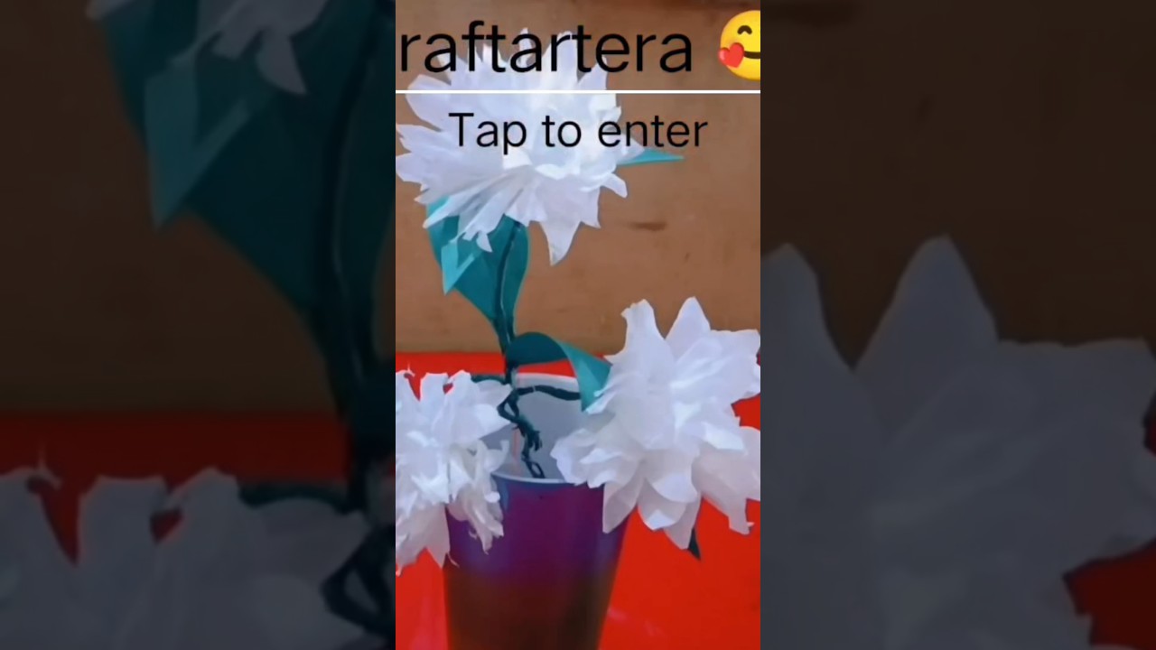 l tissue paper flower||how to make tissue paper flower||