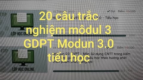 20 câu trắc nghiệm modul 3 GDPT modun 3.0 tiểu học||Ba Hí TV