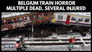 Belgium Railway Crossing Horror: Train Slams Into Minibus | Ambulances & Rescue Teams at Crash Site