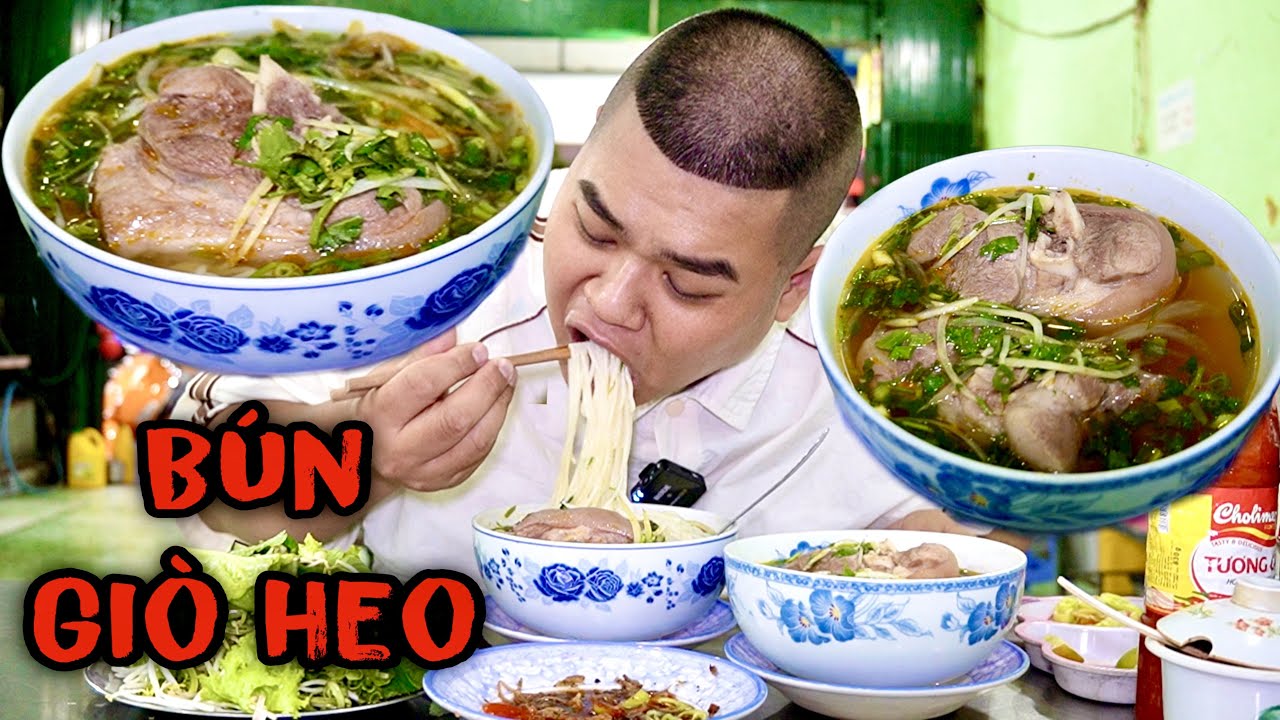 Ăn Bún Giò Heo 401 Ngon Trứ Danh Thâm Niên Gần Nửa Thế Kỷ Khoanh Giò Khổng Lồ Cắn 1 Phát Ngập Răng