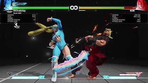 STREET FIGHTER V R.Mika FullScreen Cross Under Reset!