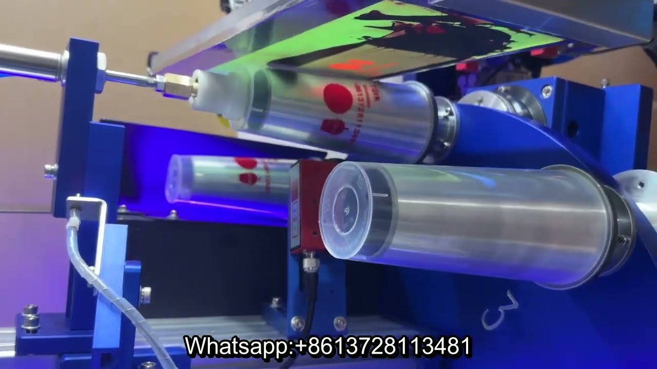 Plastik bardak süt çay bardağı tam otomatik çoklu renkli serigrafi baskı makinesi