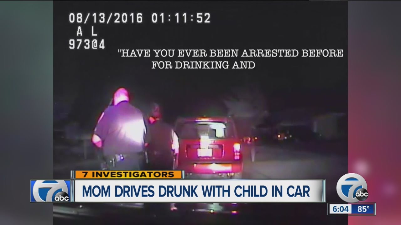 Mom caught on camera drunk driving with child in car - YouTube