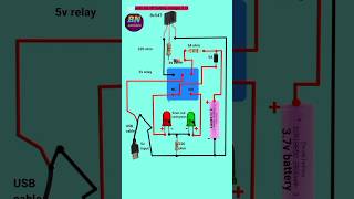 auto cut off battery charger with relay #shorts #viral #shortvideo #bnexperiment