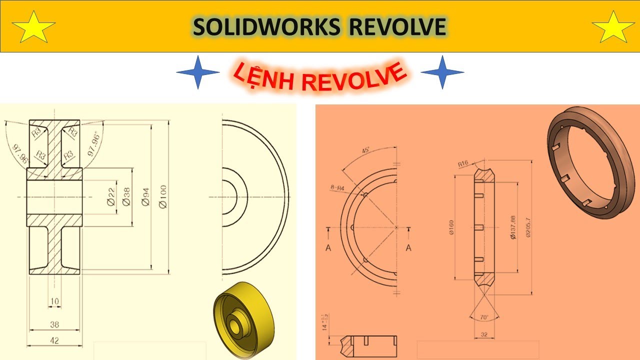 SOLIDWORKS LỆNH REVOLVE CHI TIẾT CƠ BẢN - YouTube
