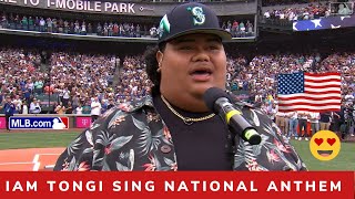 Emotional moment as Iam Tongi sings National Anthem at 2023 MLB Home Run Derby!