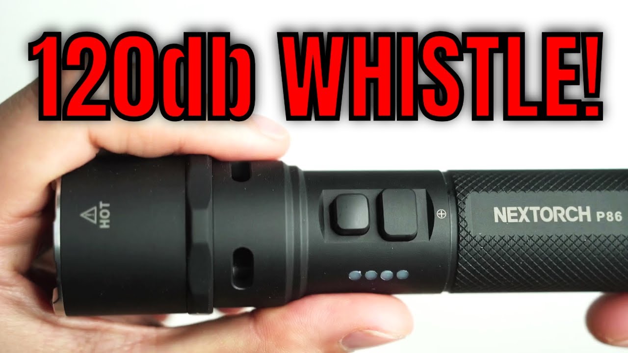 P86 1600lm Flashlight with 120db Electronic Whistle – NEXTORCH