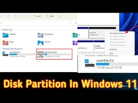 How to Create Partition on Windows 11 | How To Shrink Drive Partition ...