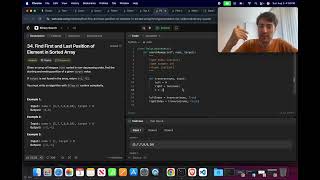 Learning Leetcode 34 Find First and Last Position of Element in Sorted Array