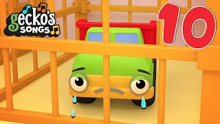 10 Baby Trucks Go To JAIL!｜10 Trucks On The Road Song｜Gecko's Garage｜Truck Cartoon For Kids