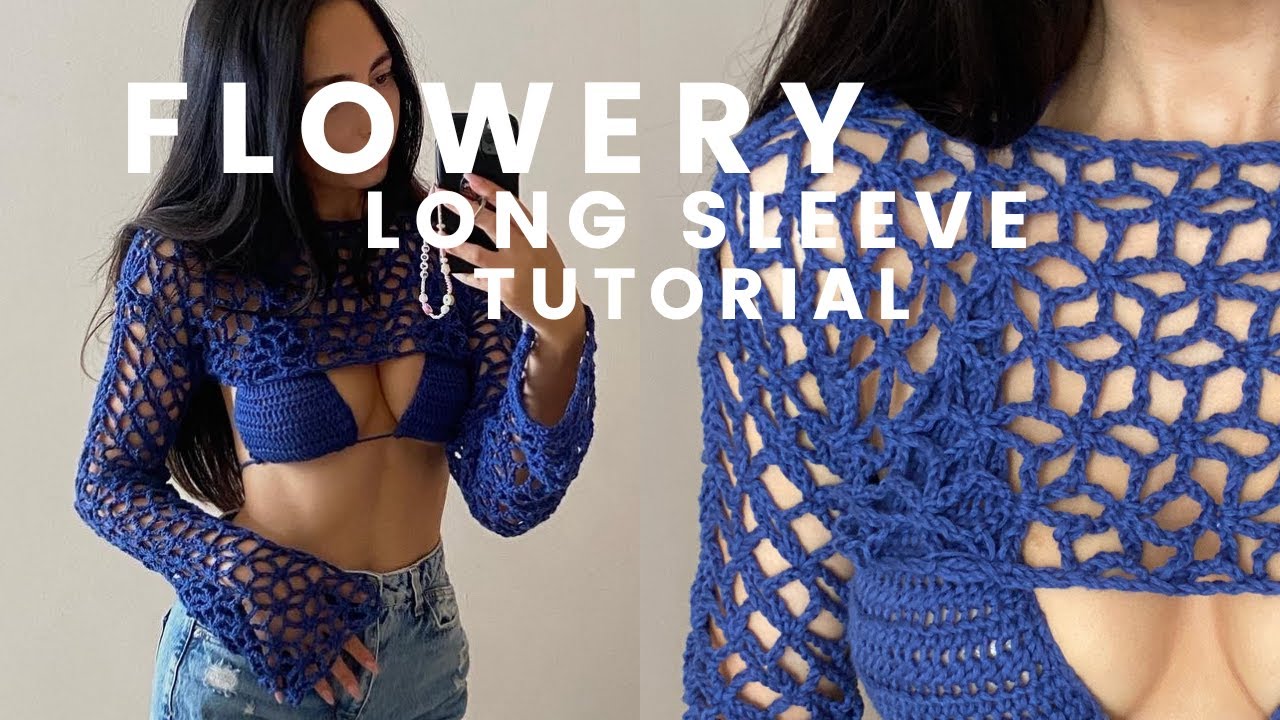 Stunning Crochet Flowers Crop Top