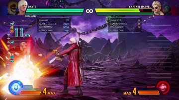 Marvel vs. Capcom Infinite: Solo Dante 8000 Damage - No Partners/No Gems