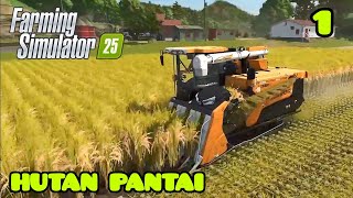 Cosecha De Arroz y Preparación De Los Campos | Granja Hutan Pantai | FS 25 | episodio #01 screenshot 4