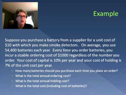 Economic Order Quantity (Video 24)
