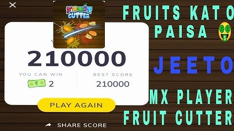 Mx Player Fruit Cutter Game High score Trick| Mx Player Fruit Cutter Gameplay||||
