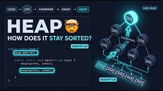 DSA #11 — Heap Data Structure Explained Visually 🌳 | Min Heap vs Max Heap Animation