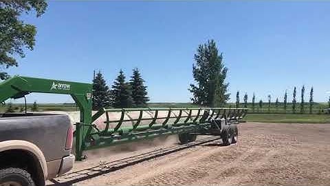 The Blue Arrow Hay Trailer In Action