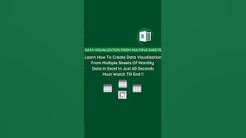Data Visualizations From Multiple Sheets In Excel 🔥| Excel Tricks #excel #datavisualization #shorts
