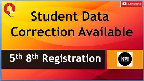 Student Data Correction Available || 5th 8th Registration || PSEB || iLeana Tech