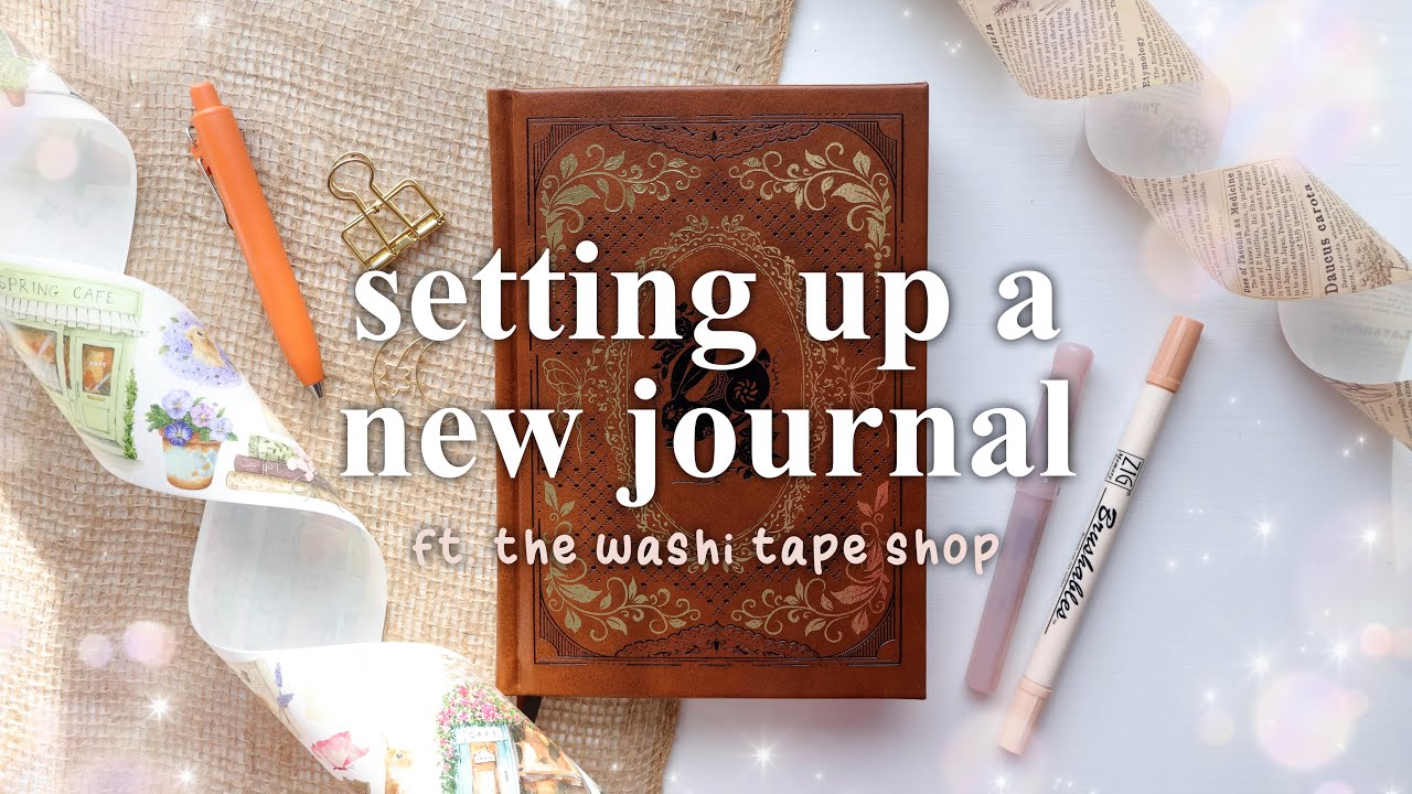 Set Up a New Journal With Me | Cozy Journaling ft. The Washi Tape Shop