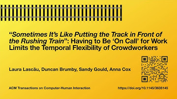 CHI 2024 Video for Having to Be ‘On Call’ for Work Limits the Temporal Flexibility of Crowdworkers