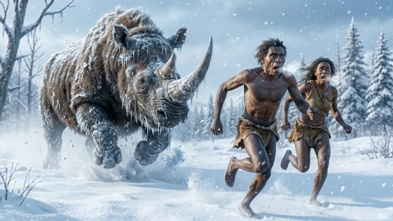 Prehistoric Hunt Gone Wrong | Early Humans vs. The Unstoppable Woolly Rhino Juggernaut