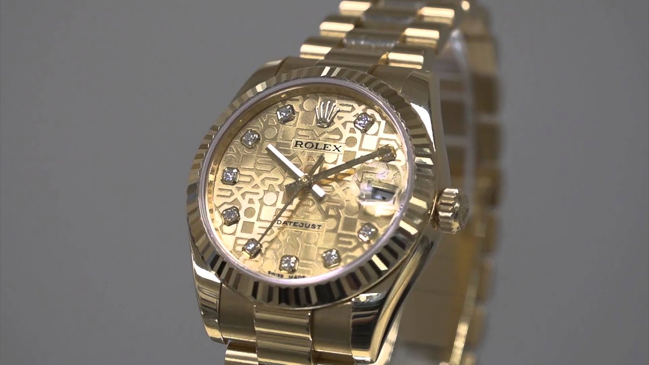 Rolex 178278 Mid Size 31mm Yellow Gold President