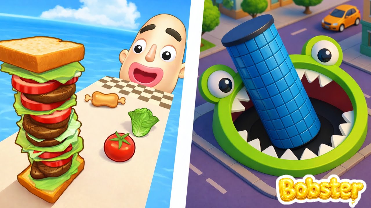 Sandwich Runner VS Hole.io - Max Level SpeedRun Gameplay Walkthrough iOS Android 