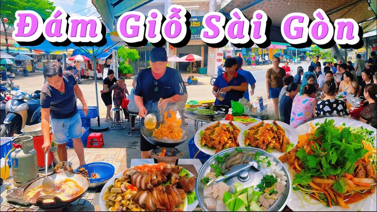 Món ăn ngon đãi tiệc đám giỗ tại  sài gòn : Giò heo Chiên giòn ,Gà quay xôi đậu phộng ,Lẩu rêu cua 