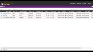 Full Project  Free Source code: Device Inventory System