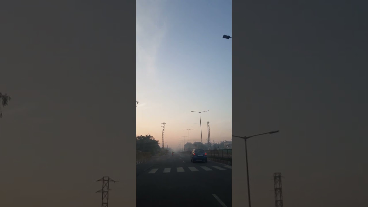 Early morning drive, sunrise 